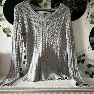 Sonoma Light Gray Knit Sweater